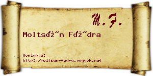 Moltsán Fédra névjegykártya